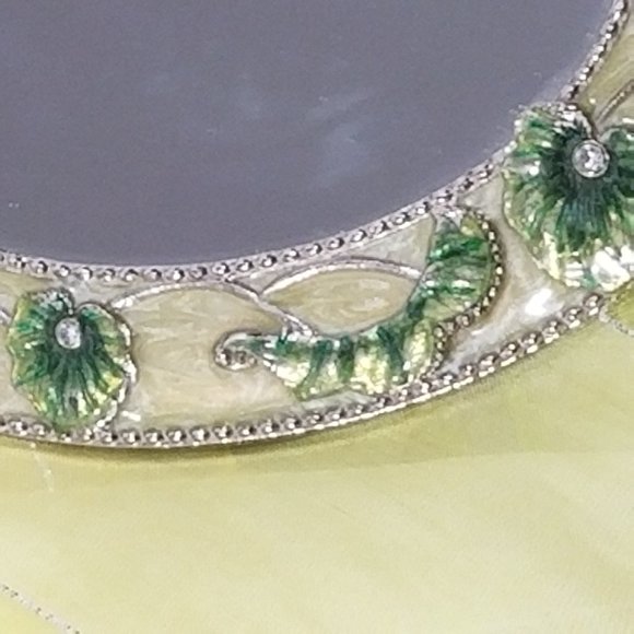 Jeweled Hand Held Vanity Mirror Ornate EUC - Picture 3 of 8